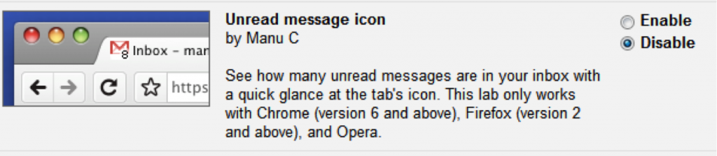 Gmail unread icon
