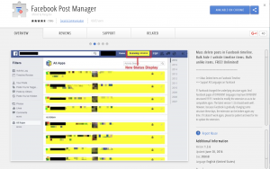 Facebook post manager